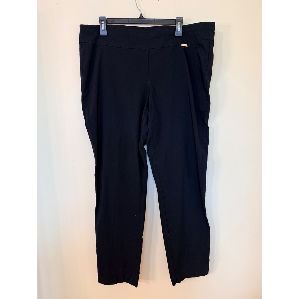 INC International Concepts Womens Black Pull On Stretch Pants Size 18W
